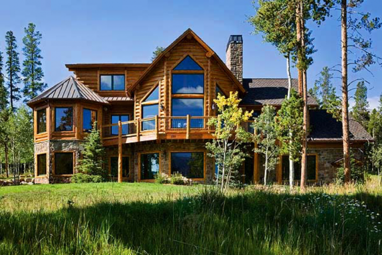 custom log home Town + Country Cedar Homes