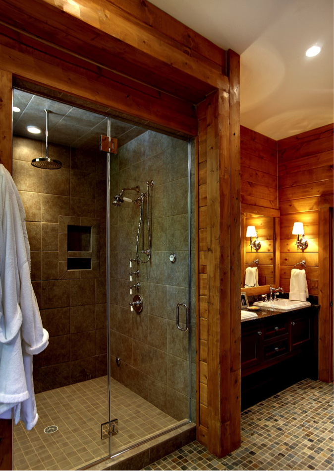 Log Cabin Master Bathrooms