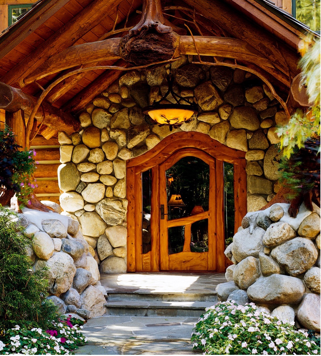 Log home entryway
