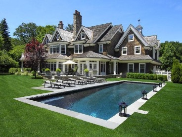 East coast shingle home with pool