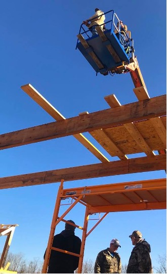 log home construction