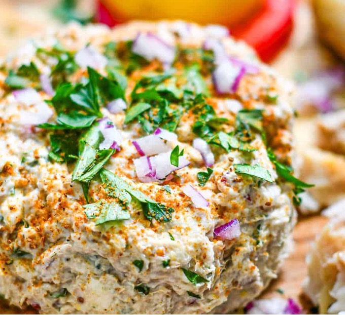 bowl of smoked whitefish dip